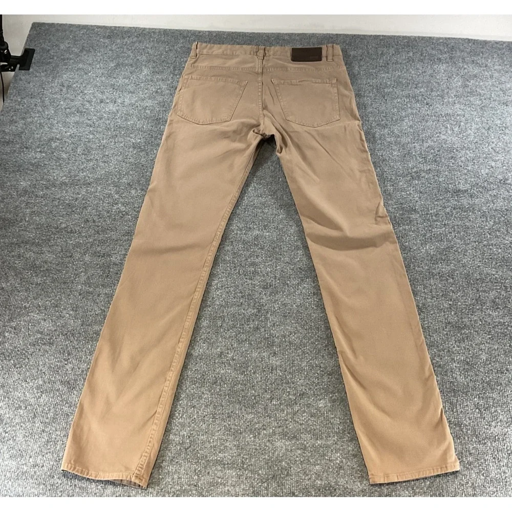Hugo Boss Pants Mens 31x34 Stretch Chino Brown Tan Slim Casual Designer